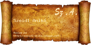 Szeidl Anikó névjegykártya